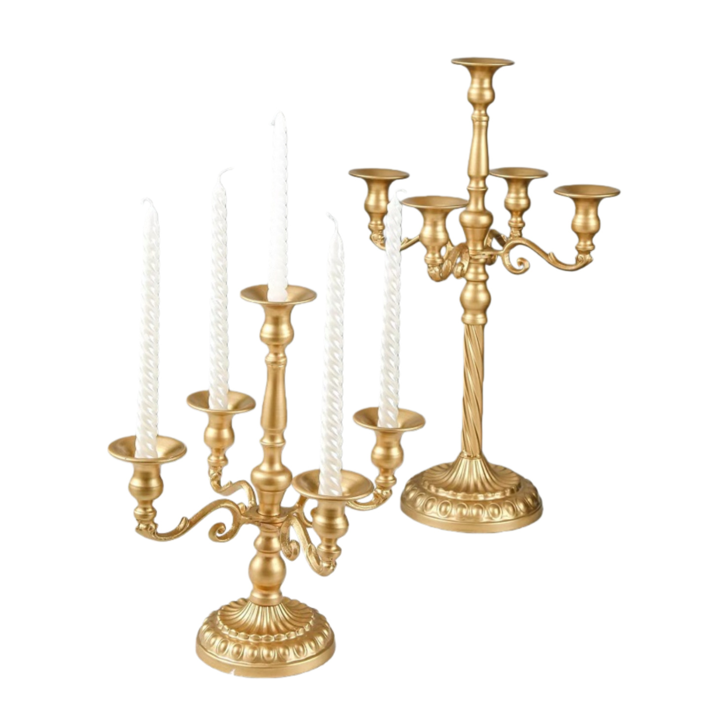 Centerpiece Stick - Vintage European Gold Iron Multi Branch