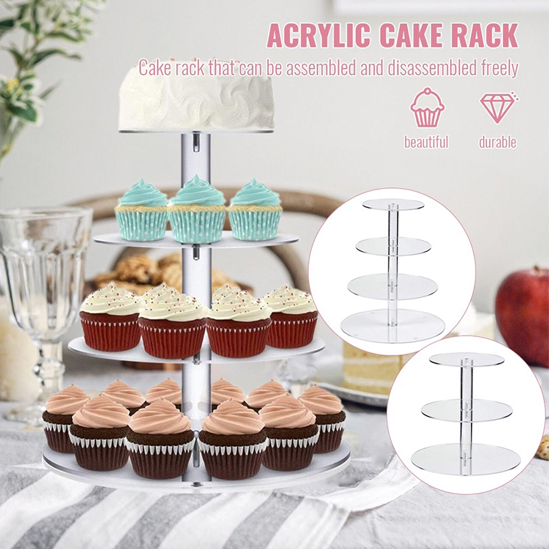 1 Pc 3/4/5 Tier Acrylic Round  - đánh giá và giá Cupcake Stand Tier