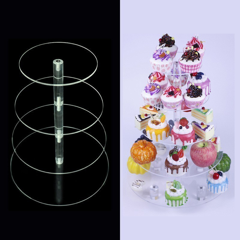1 Pc 3/4/5 Tier Acrylic Round  - đánh giá và giá Cupcake Stand Tier