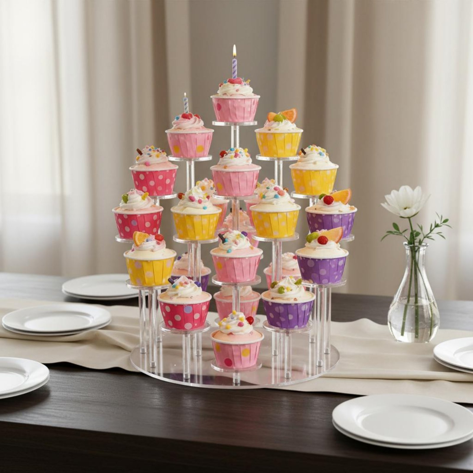 Acrylic Cupcake Stand Transpar - đánh giá và giá Cupcake Stand Tier
