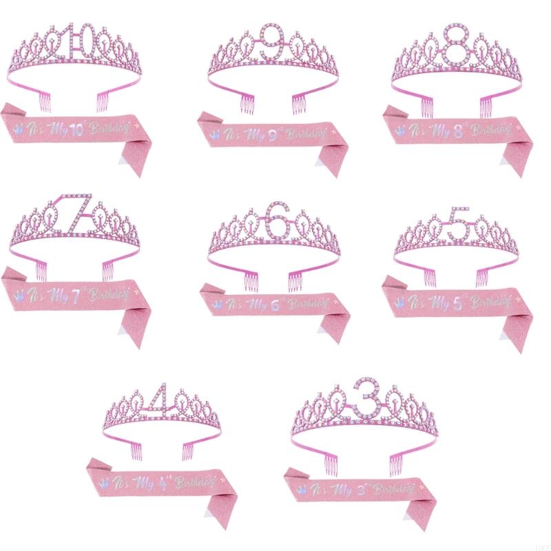 Bộ vương miện và khăn choàng s - đánh giá và giá Birthday Sash Glitter