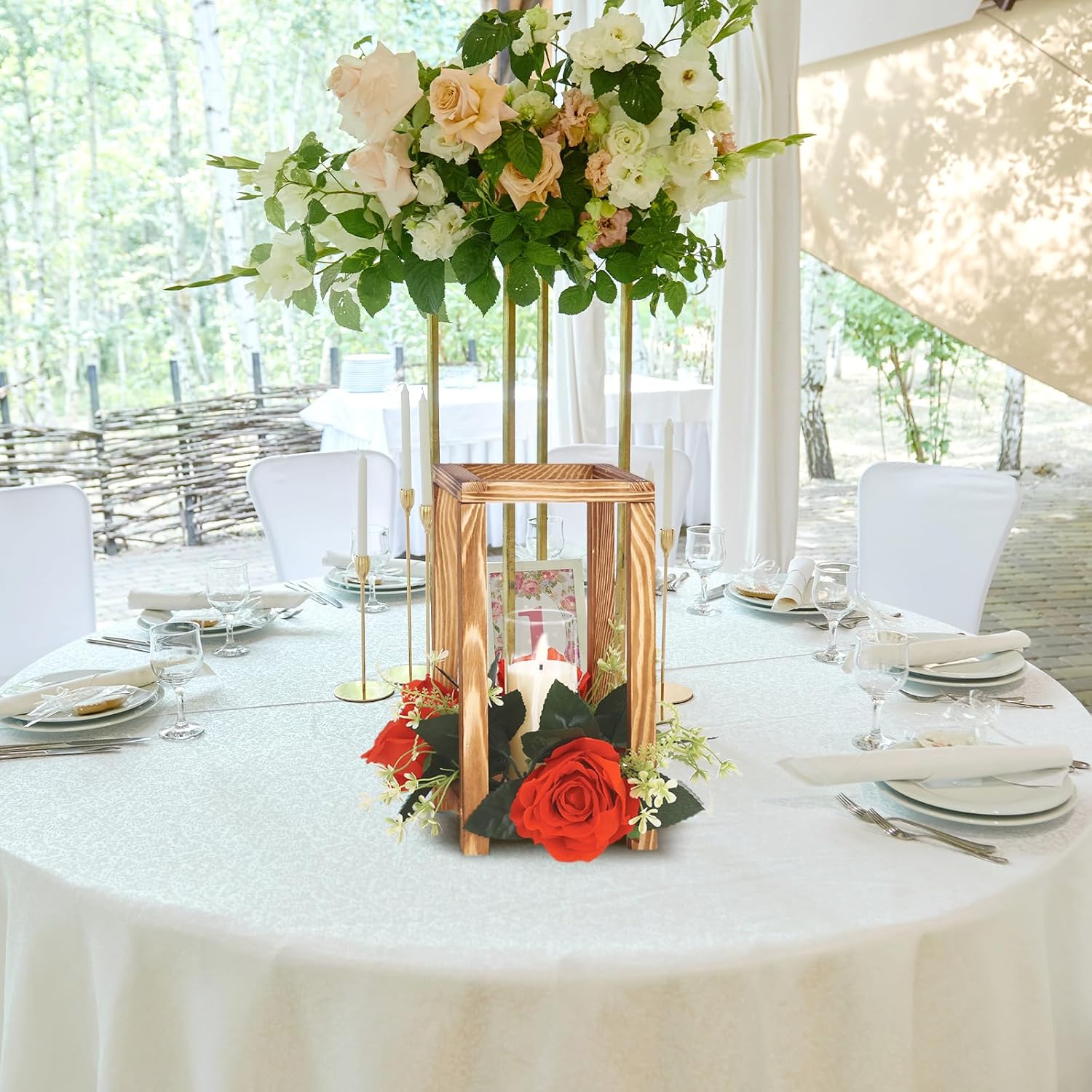 1 Piece Wooden Wedding Lantern - đánh giá và giá Centerpiece Stick