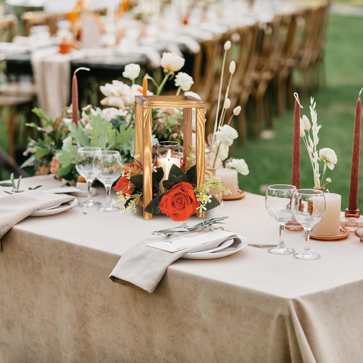 1 Piece Wooden Wedding Lantern - đánh giá và giá Centerpiece Stick