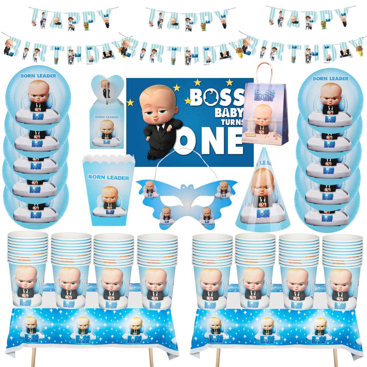 Cute Little Boss Party Supplie - đánh giá và giá Table Cloth Disposable