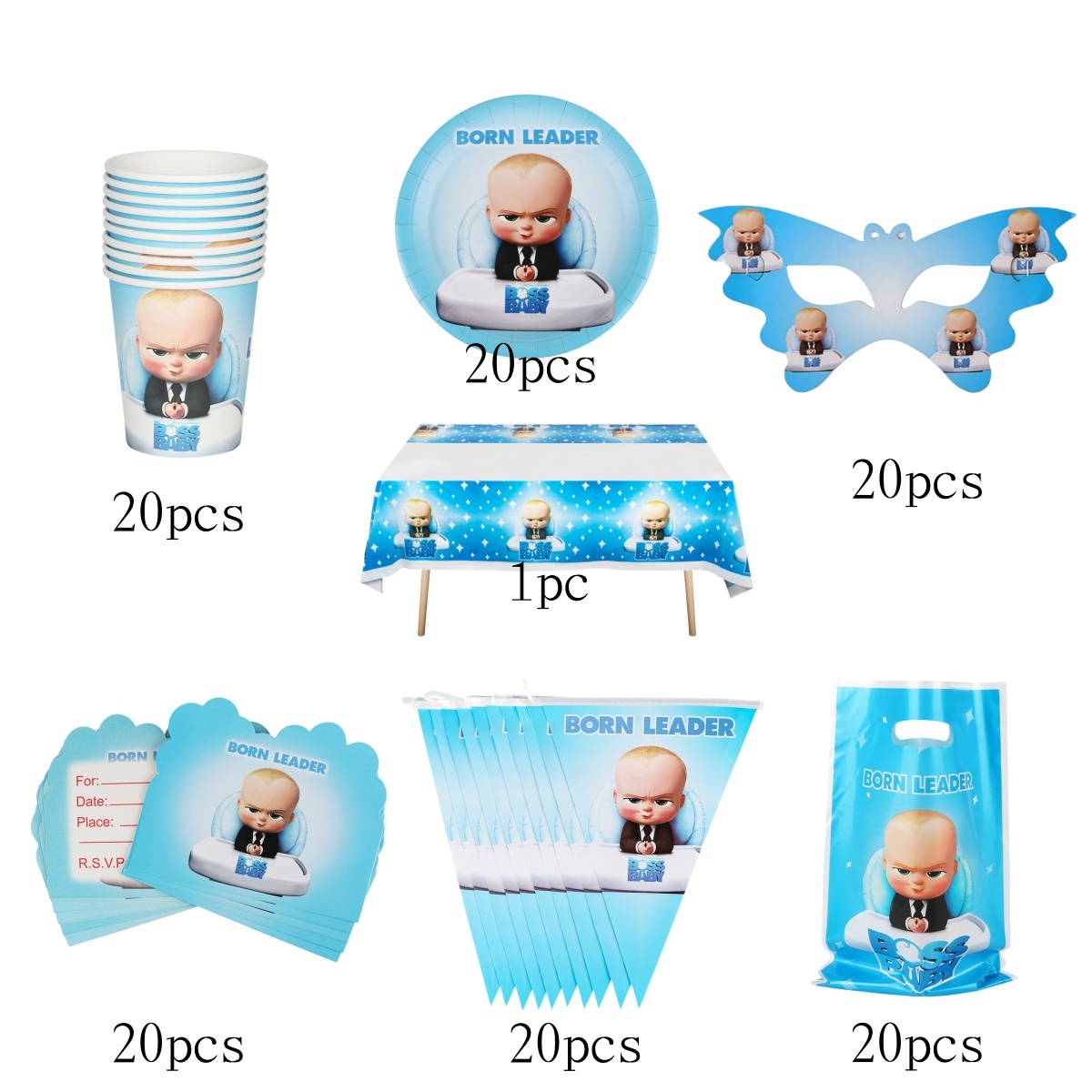 Cute Little Boss Party Supplie - đánh giá và giá Table Cloth Disposable