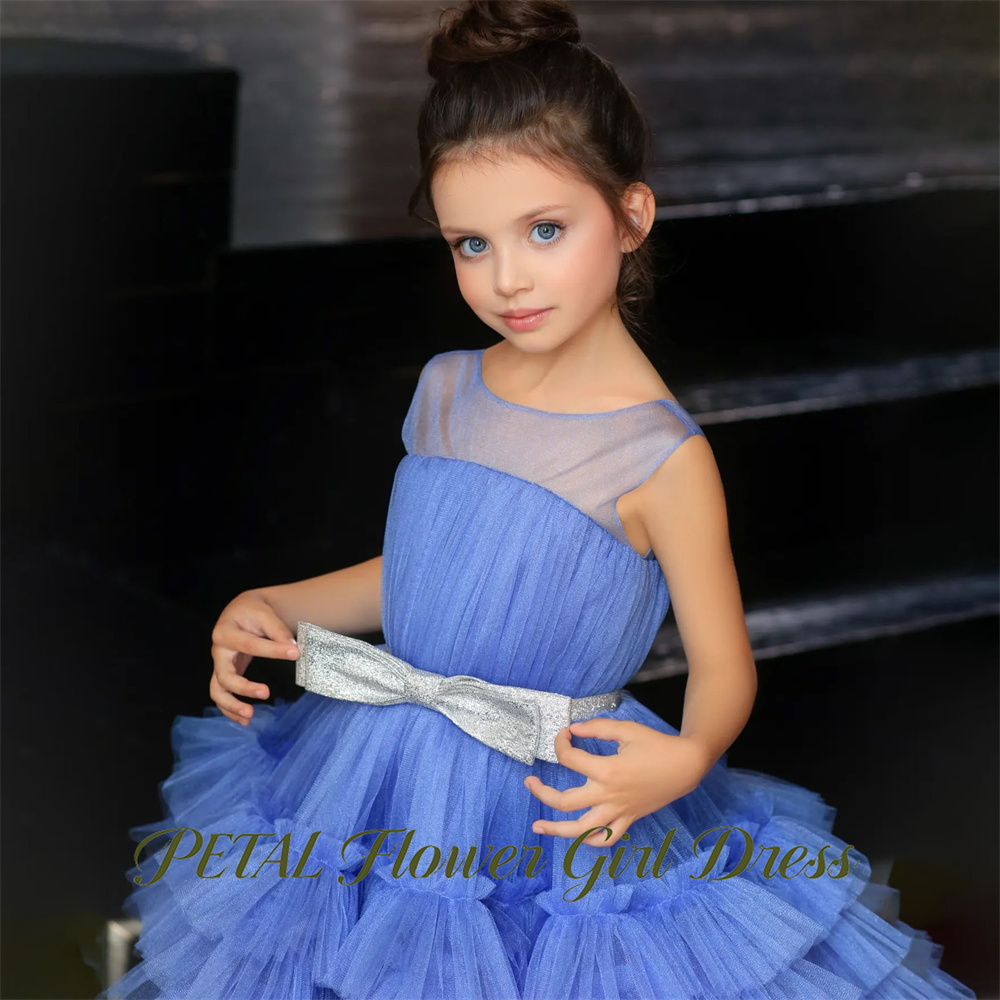 Petal Blue Sleeveless Children - đánh giá và giá Birthday Sash Glitter