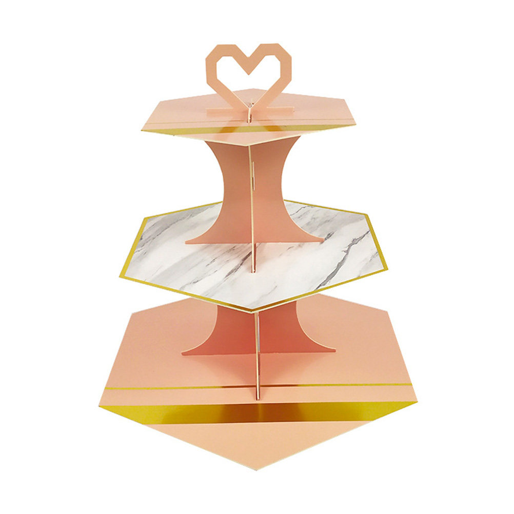 2Pcs Marble Pattern Paper Cake - đánh giá và giá Cupcake Stand Tier