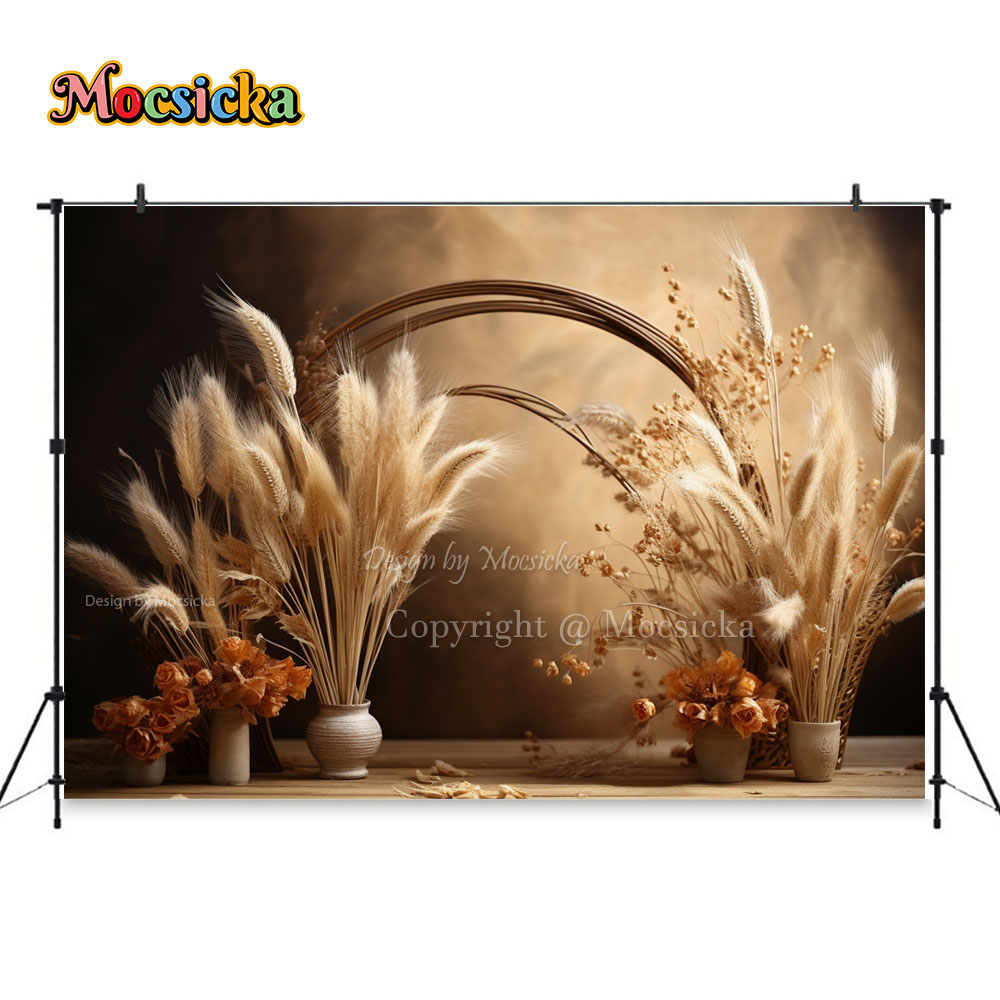 Mocsicka Boho Retro Brown Phot - đánh giá và giá Dessert Table Backdrop