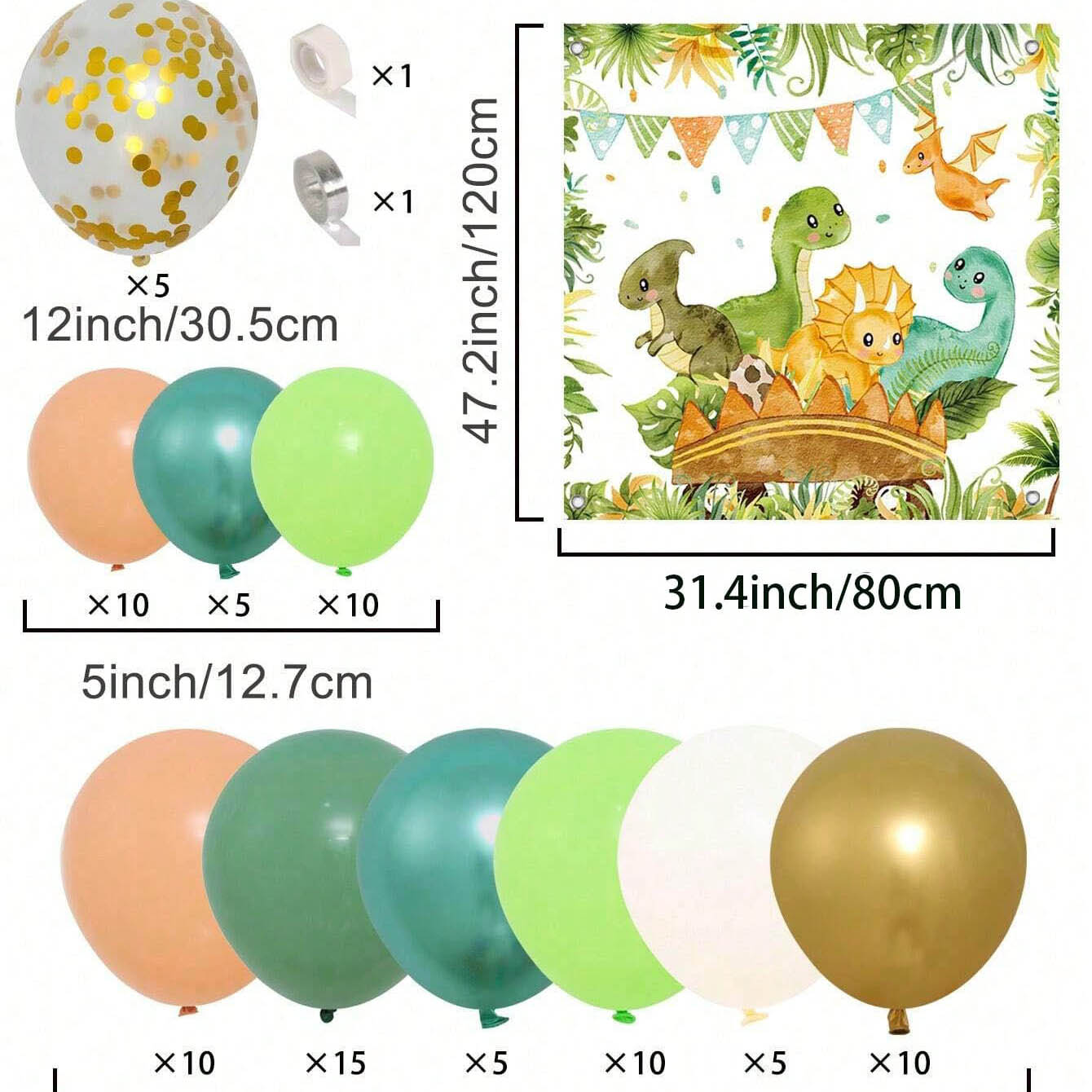 Dinosaur Balloon Set Arch for  - đánh giá và giá Balloon Arch Kit