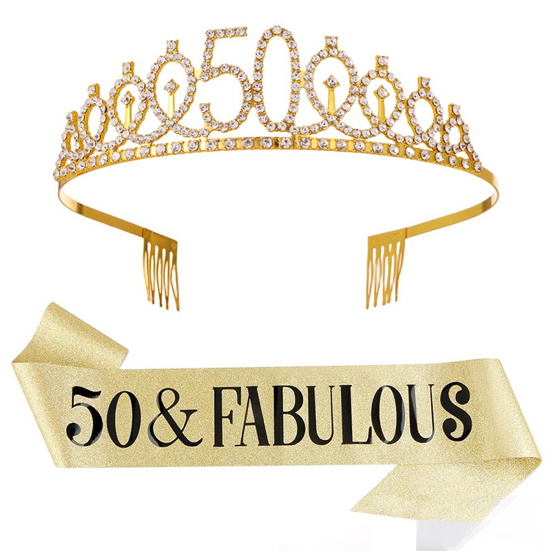 30- 50th  Birthday Anniversary - đánh giá và giá Birthday Sash Glitter