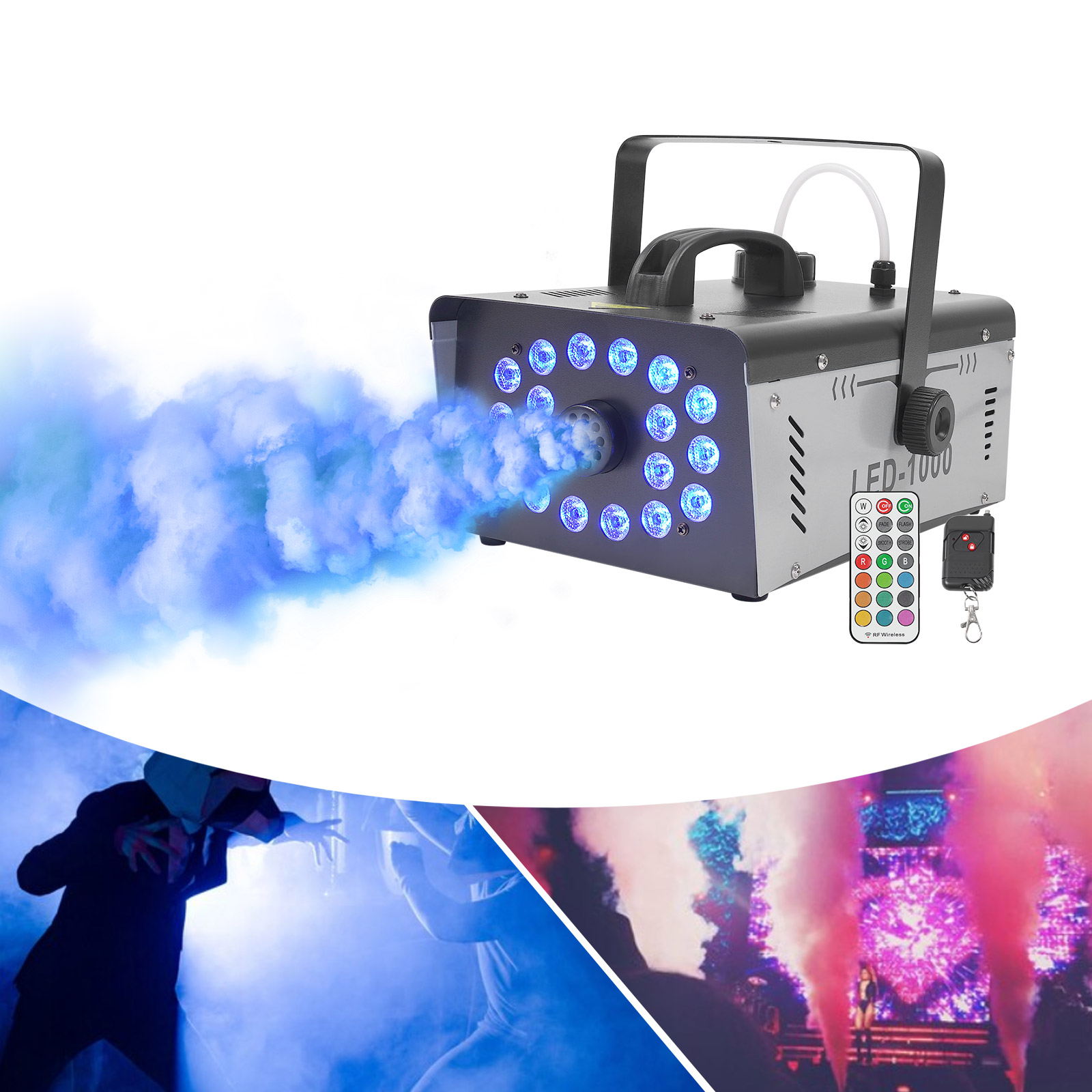Smoke Machine 1000W 18 LED Sta - đánh giá và giá Event Party Dj