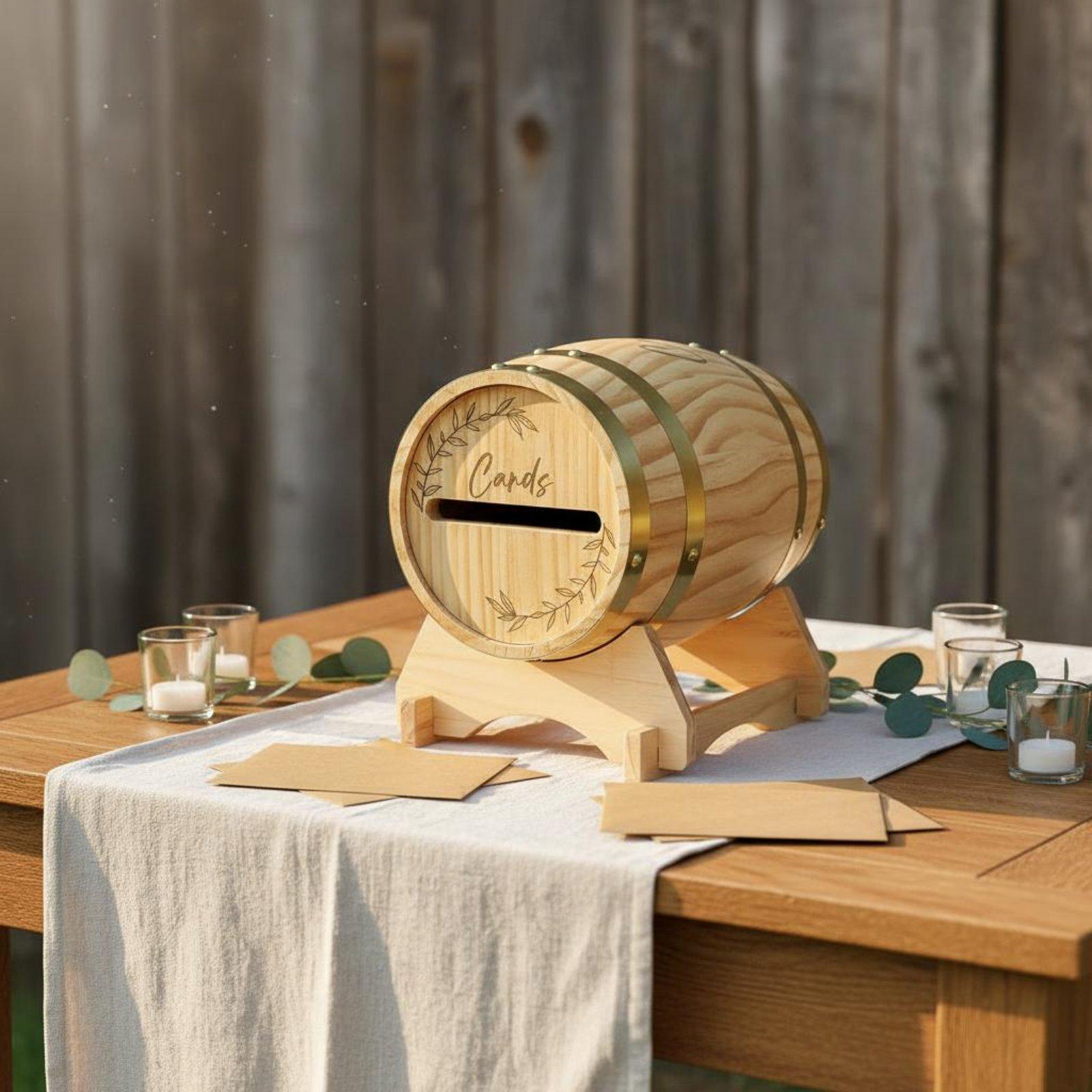 Rustic Solid Wood Card Box Bar - đánh giá và giá Event Party Box