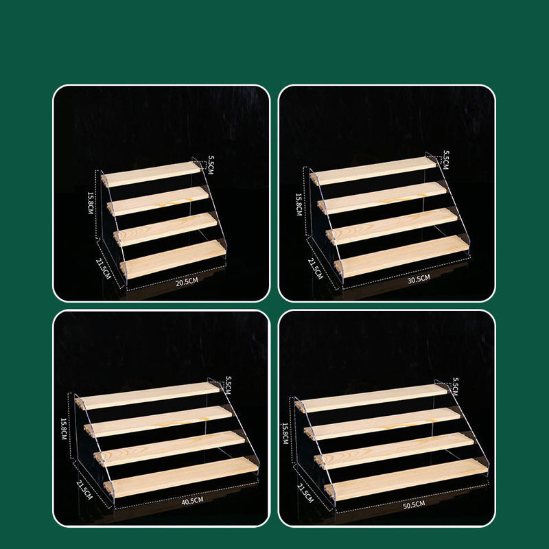 1-7 Step Acrylic Wood Display  - đánh giá và giá Cupcake Stand Tier